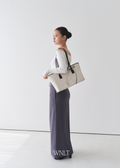 (7th - Velvet Ribbon Gift) Envelope Bag Ecru