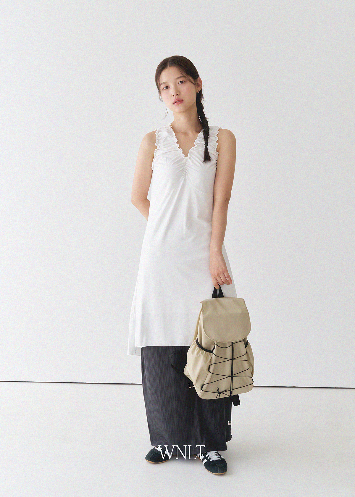 Bow Backpack Beige