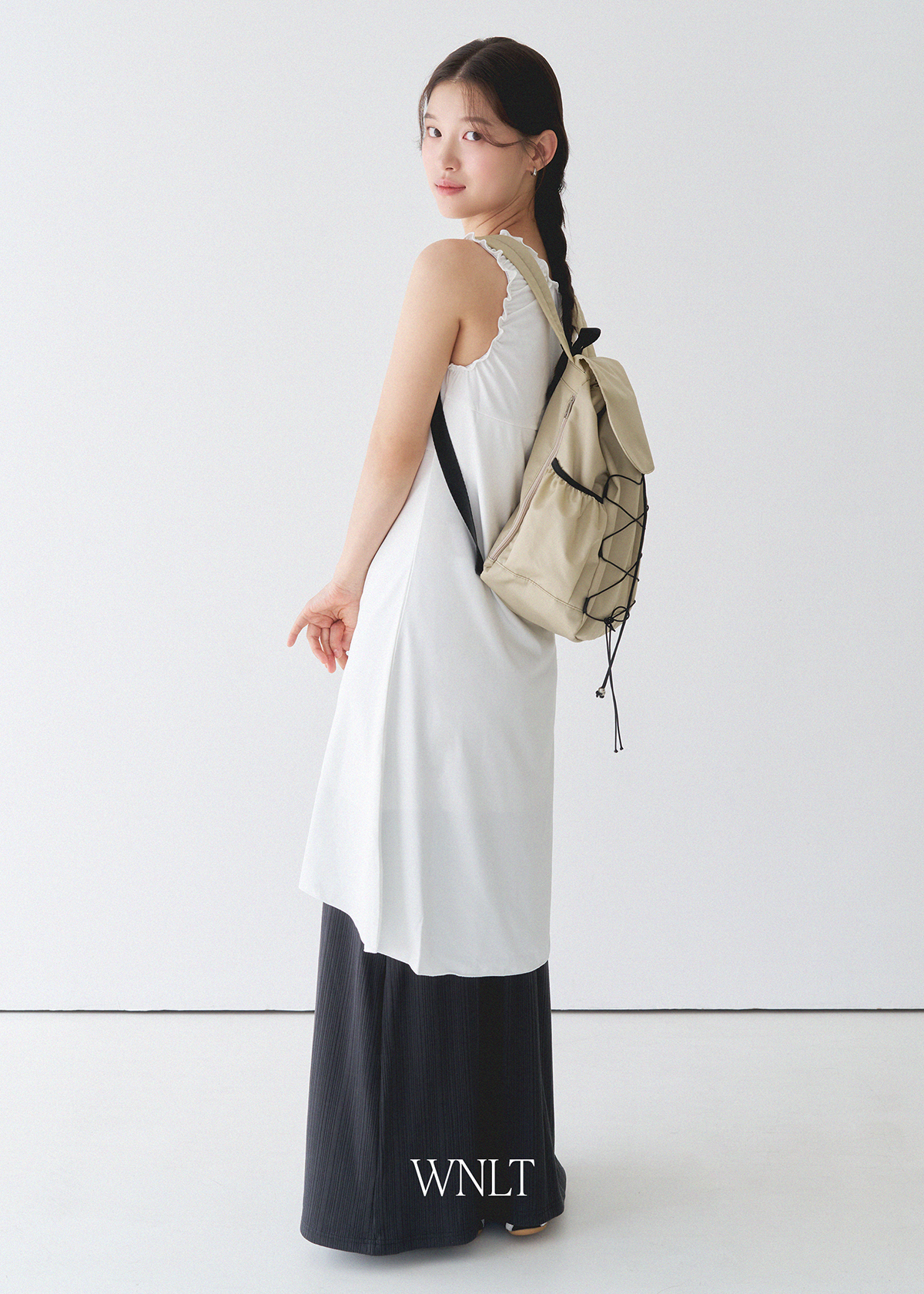 Bow Backpack Beige