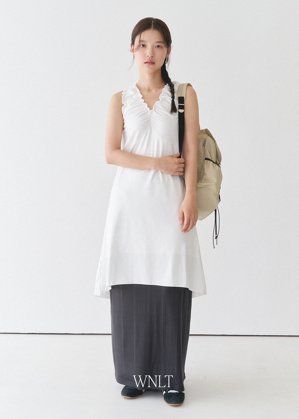Bow Backpack Beige